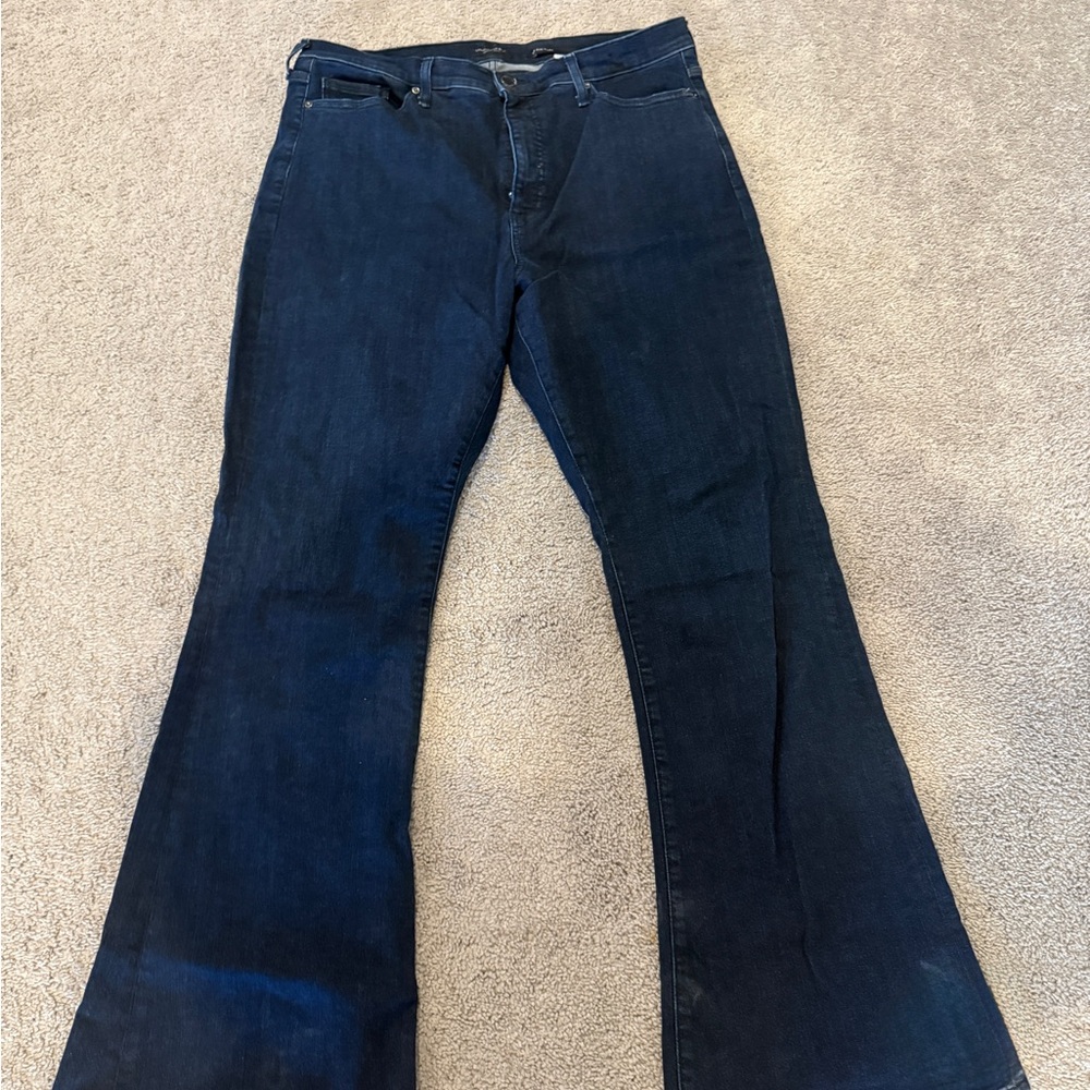 Banana Republic High Rise Dark Indigo Flare Jeans